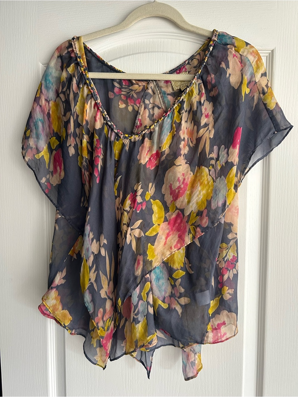 Postella Women’s Sheer Floral Blouse - Multicolor